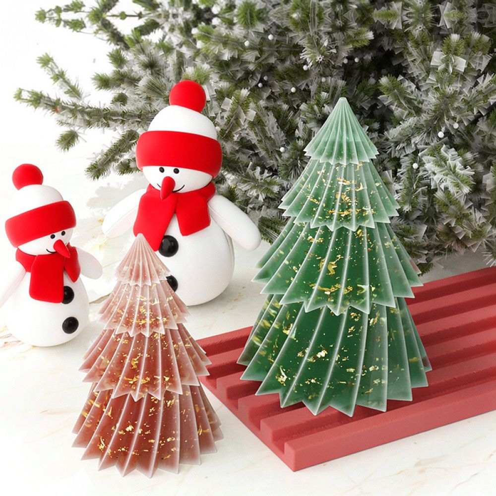 Soap Making Gifts - Creative Christmas Tree Silicone Mold Origami