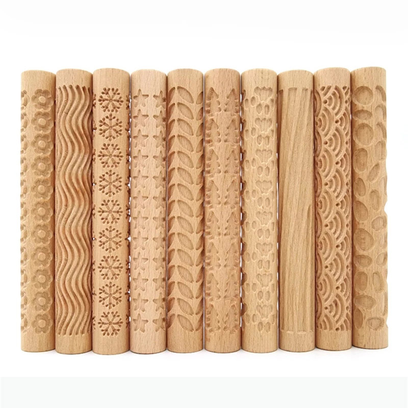 Soap Making Kit For Beginners - Wooden Texture Rolling Pin Ceramic Pottery