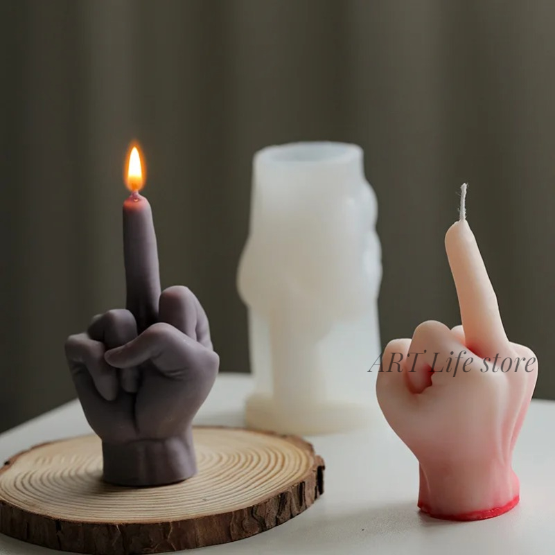 Soap Making Gifts - 3D Finger Silicone Candle Mold Diy