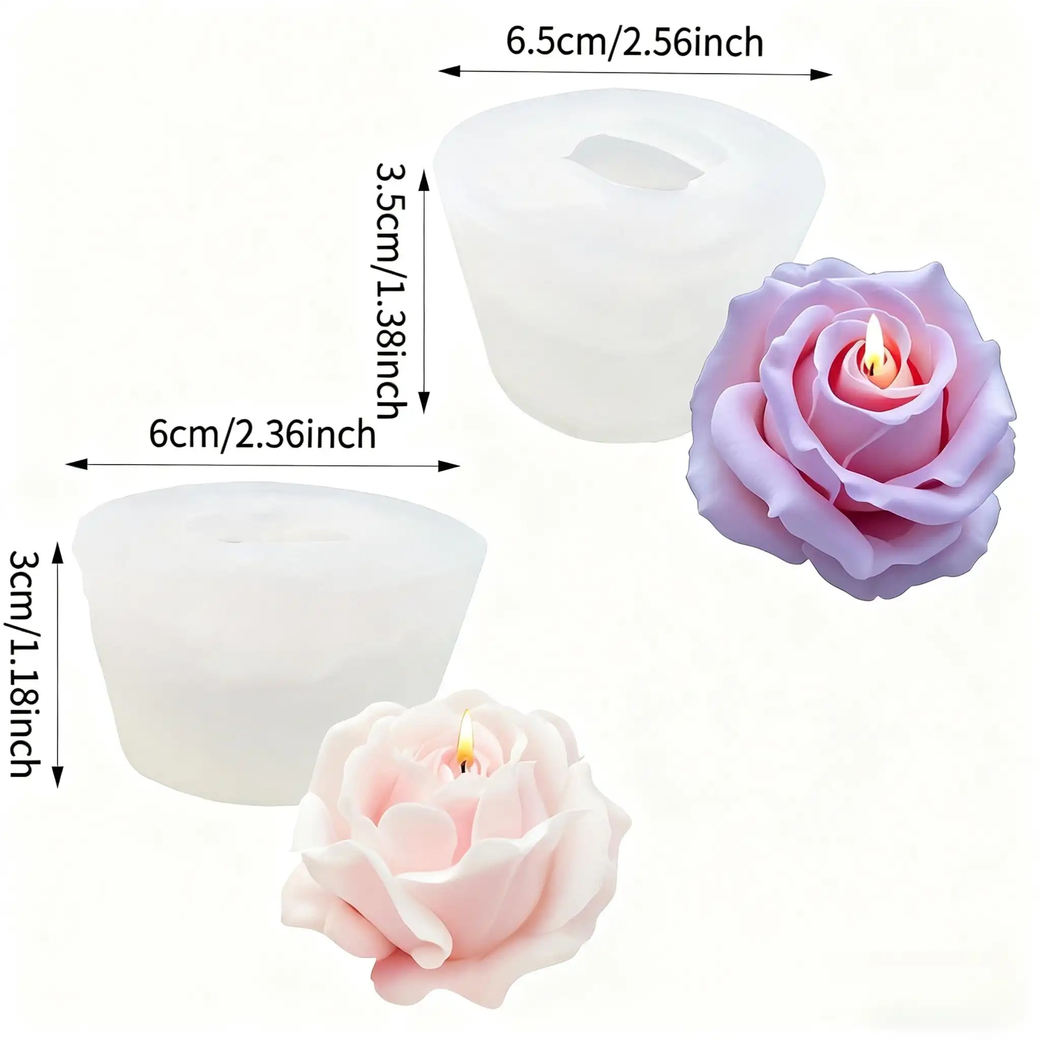 2-Piece Romantic 3D Rose Silic - огляд і ціна Soap Making Instructions