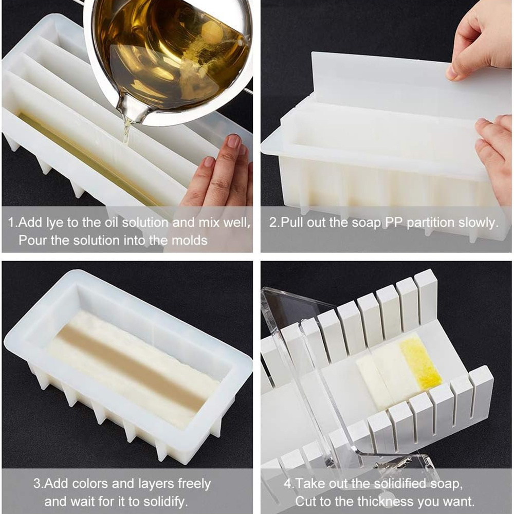42oz Silicone Soap Mold with 5 - огляд і ціна Soap Making Kit For Beginners