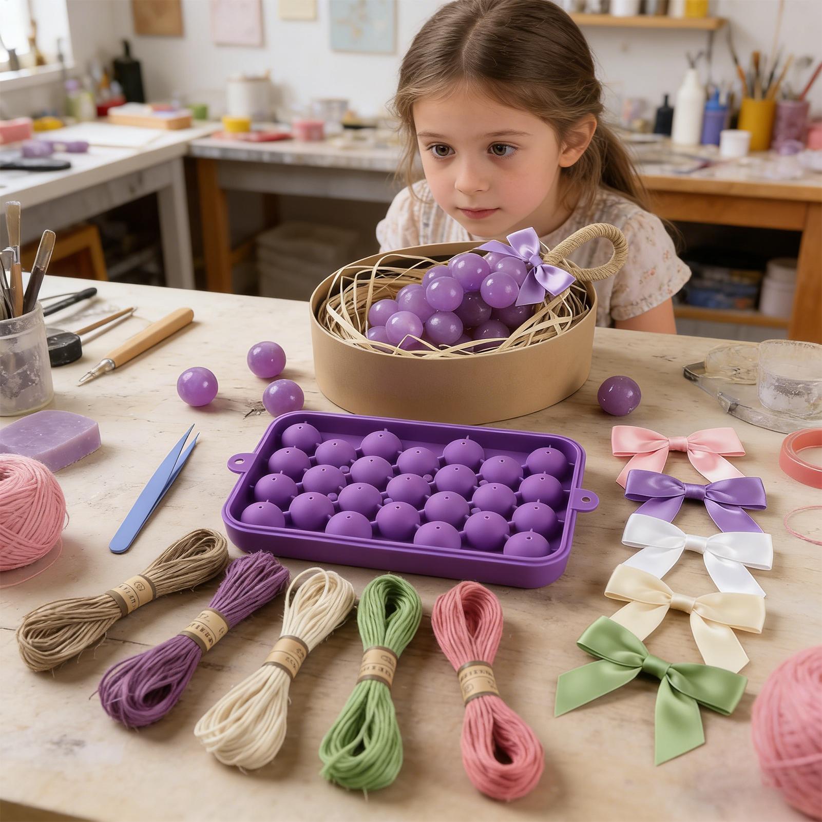 Grape Soap Mold Easy-Release F - огляд і ціна Soap Making Kit For Beginners